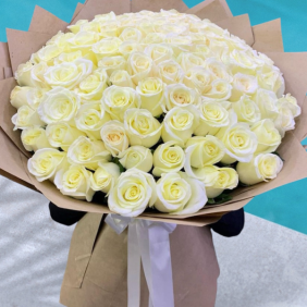 Alanya Florist Bouquet of 85 White Roses